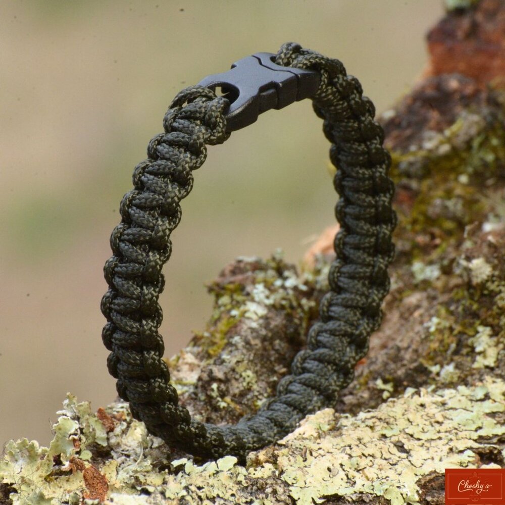 Men’s Olive Green Paracord Bracelet Fits 6.5"–6.75" Wrist – Handmade USA (ID199)